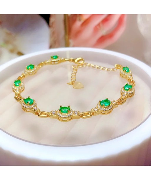 925 Silver Emerald Bracelet for Women sélection de produits