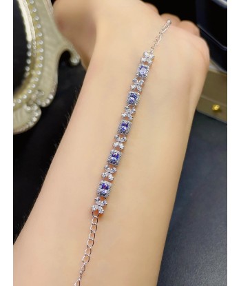 Silver Blue Tanzanite Bracelet for Girl 2023