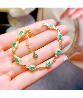 925 Silver Emerald Bracelet for Women sélection de produits