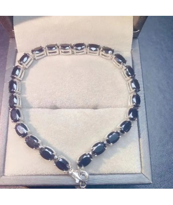 Sterling Silver Natural Spinel Bracelet for Ladies soldes