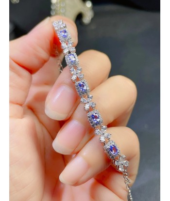 Silver Blue Tanzanite Bracelet for Girl 2023