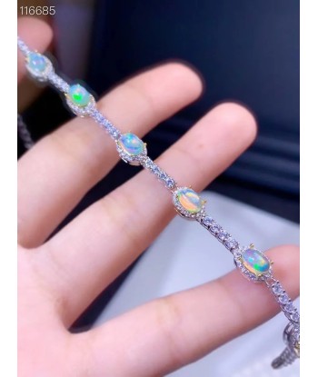 925 Sterling Silver Black Opal Bracelet for Women de l' environnement