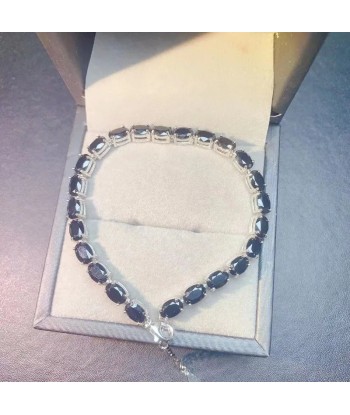 Sterling Silver Natural Spinel Bracelet for Ladies soldes