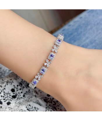 Silver Blue Tanzanite Bracelet for Girl 2023