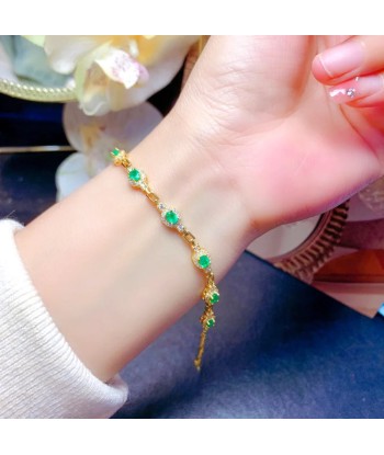 925 Silver Emerald Bracelet for Women sélection de produits