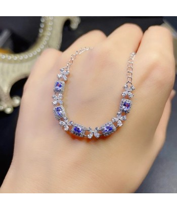 Silver Blue Tanzanite Bracelet for Girl 2023