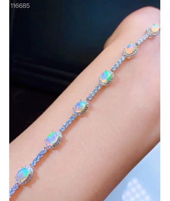 925 Sterling Silver Black Opal Bracelet for Women de l' environnement