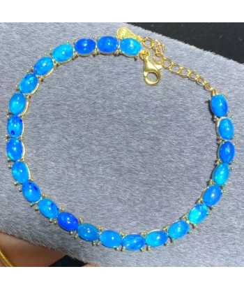 Sterling Silver Blue Opal Bracelet livraison gratuite