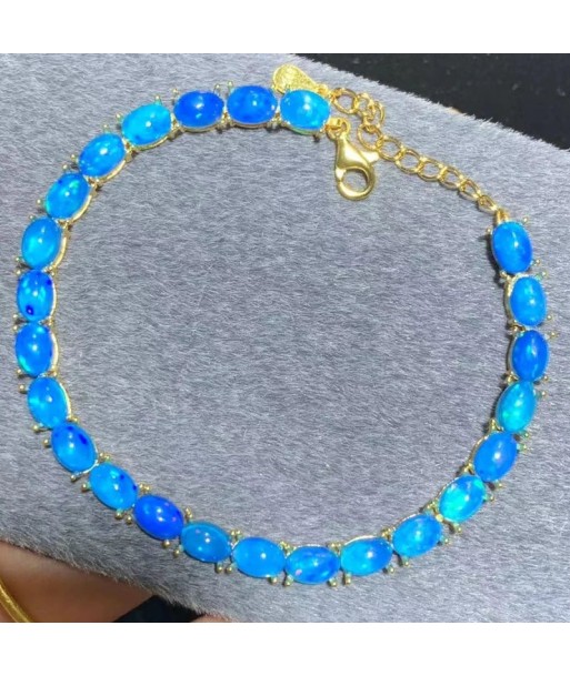 Sterling Silver Blue Opal Bracelet livraison gratuite