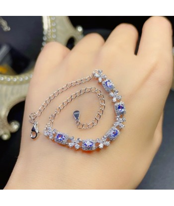 Silver Blue Tanzanite Bracelet for Girl 2023