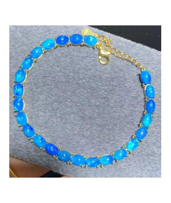 Sterling Silver Blue Opal Bracelet livraison gratuite