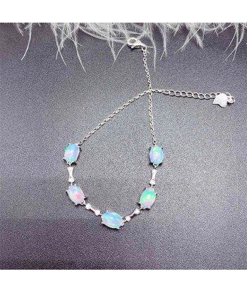 Sterling Silver 925 Natural Opal Bracelet for Ladies Livraison rapide