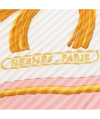 HERMES Hermes pleats scarf muffler tiger pattern light pink ladies 100% silk 2 - 3 jours ouvrés.