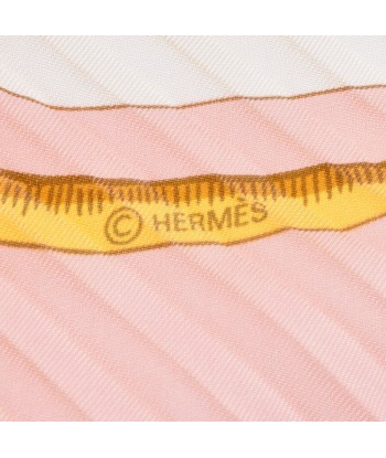 HERMES Hermes pleats scarf muffler tiger pattern light pink ladies 100% silk 2 - 3 jours ouvrés.