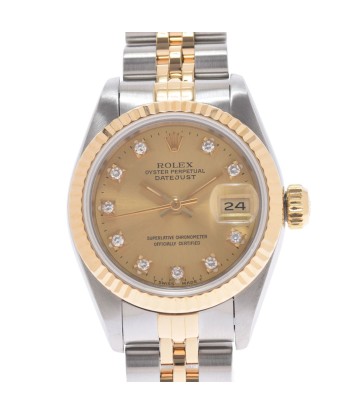 ROLEX Datejust 10P diamond 69173G Ladies YG / SS watch self-winding champagne dial est présent 