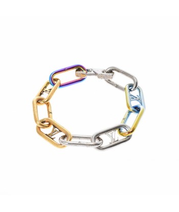 LOUIS VUITTON Louis Vuitton Brasserie Signature Chain Silver / Gold Rainbow M80178 Unisex Bracelet suggérées chez