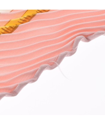 HERMES Hermes pleats scarf muffler tiger pattern light pink ladies 100% silk 2 - 3 jours ouvrés.