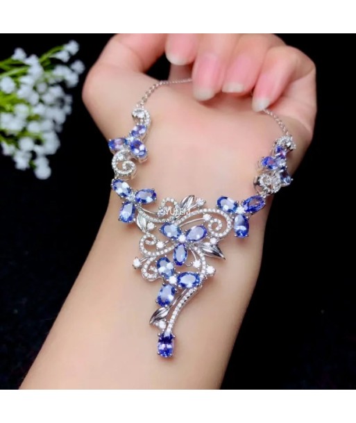 925 Sterling Silver Tanzanite Necklace for Women shop