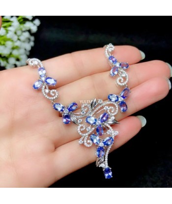 925 Sterling Silver Tanzanite Necklace for Women shop