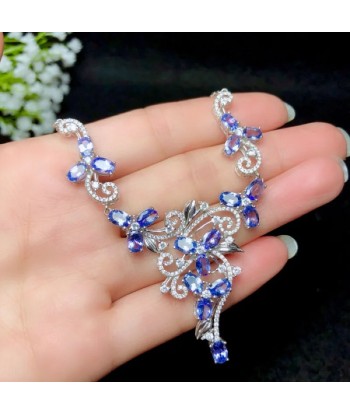 925 Sterling Silver Tanzanite Necklace for Women shop