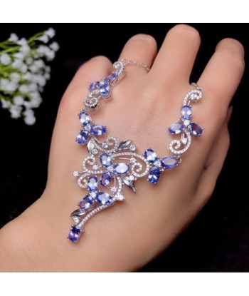 925 Sterling Silver Tanzanite Necklace for Women shop