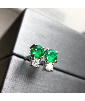 Sterling Silver Emerald Earrings for Women Comparez et commandez 