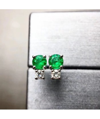 Sterling Silver Emerald Earrings for Women Comparez et commandez 