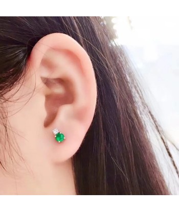 Sterling Silver Emerald Earrings for Women Comparez et commandez 