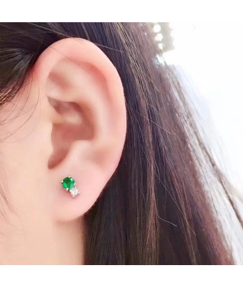 Sterling Silver Emerald Earrings for Women Comparez et commandez 