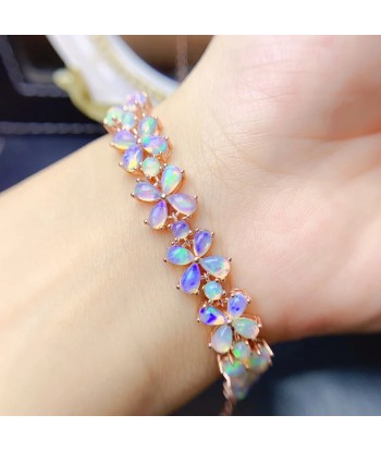 S925 Silver Natural Opal Bracelet, Water Drop, 3x5mm, 16+3cm, for Women prix pour 