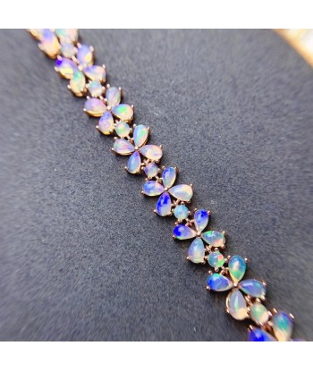 S925 Silver Natural Opal Bracelet, Water Drop, 3x5mm, 16+3cm, for Women prix pour 