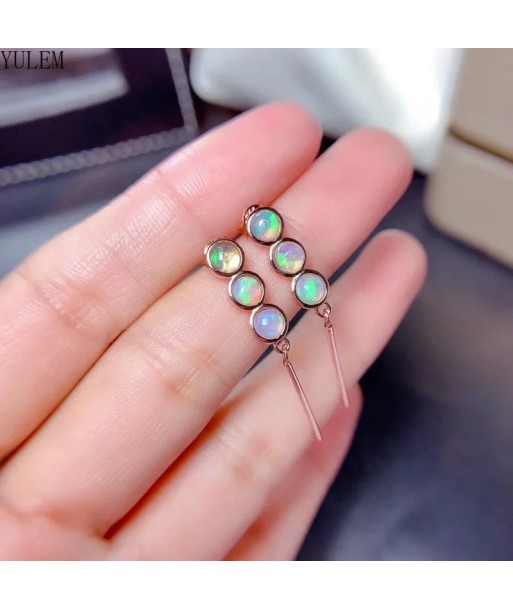 925 Sterling Silver Natural Opal Stud Earrings, 4mm acheter