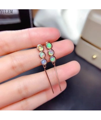 925 Sterling Silver Natural Opal Stud Earrings, 4mm acheter