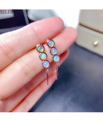 925 Sterling Silver Natural Opal Stud Earrings, 4mm acheter