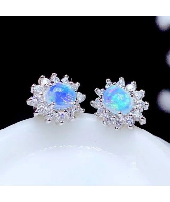 925 Silver Natural Opal Earrings for Ladies acheter en ligne